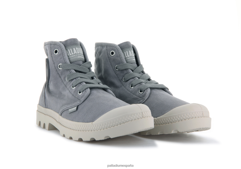 mujer wopampa hola Palladium franela gris botas DF42XP253