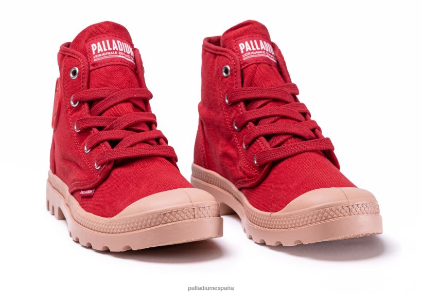 niños pampa hola Palladium salsa roja zapatos DF42XP357