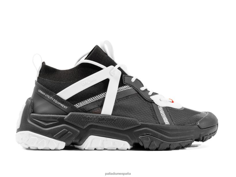 unisexo aventura fuera de la red Palladium negro/blanco estrella zapatos DF42XP191