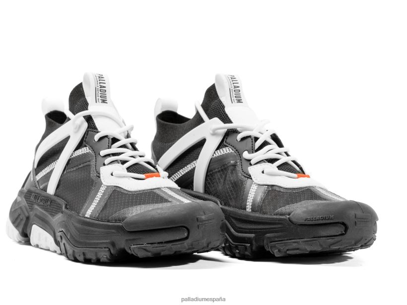 unisexo aventura fuera de la red Palladium negro/blanco estrella zapatos DF42XP191