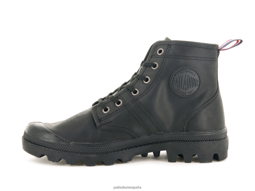 unisexo cuero pallabrousse 75 Palladium negro botas DF42XP23