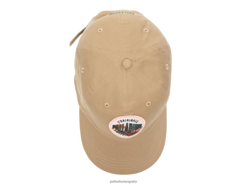 unisexo gorra con parches de oasis Palladium beige sombreros DF42XP334