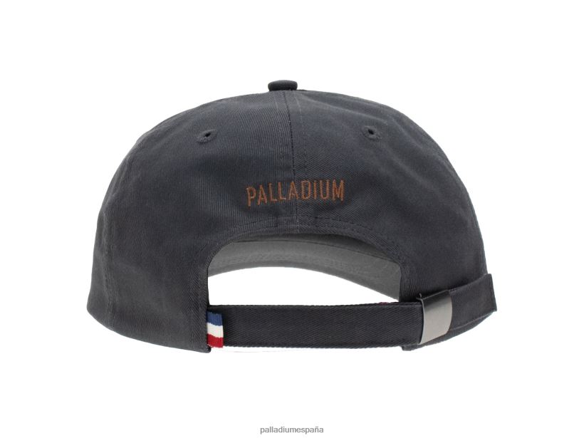 unisexo gorra con parches de oasis Palladium gris oscuro sombreros DF42XP335
