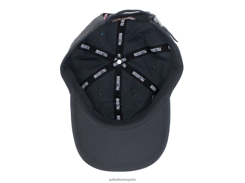 unisexo gorra con parches de oasis Palladium gris oscuro sombreros DF42XP335