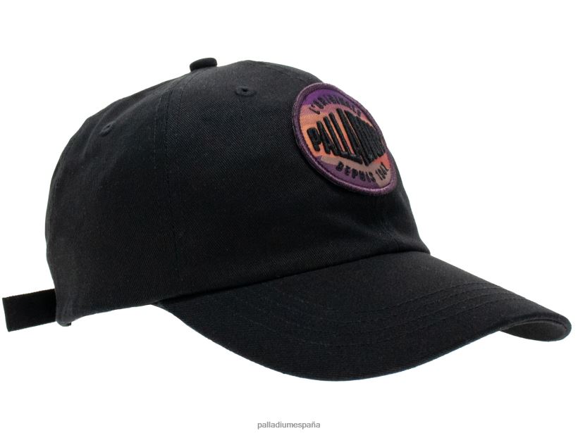 unisexo gorra con parches de oasis Palladium negro sombreros DF42XP331