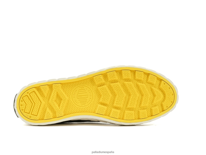 unisexo lienzo palla ace Palladium espárragos negros/blancos zapatos DF42XP163