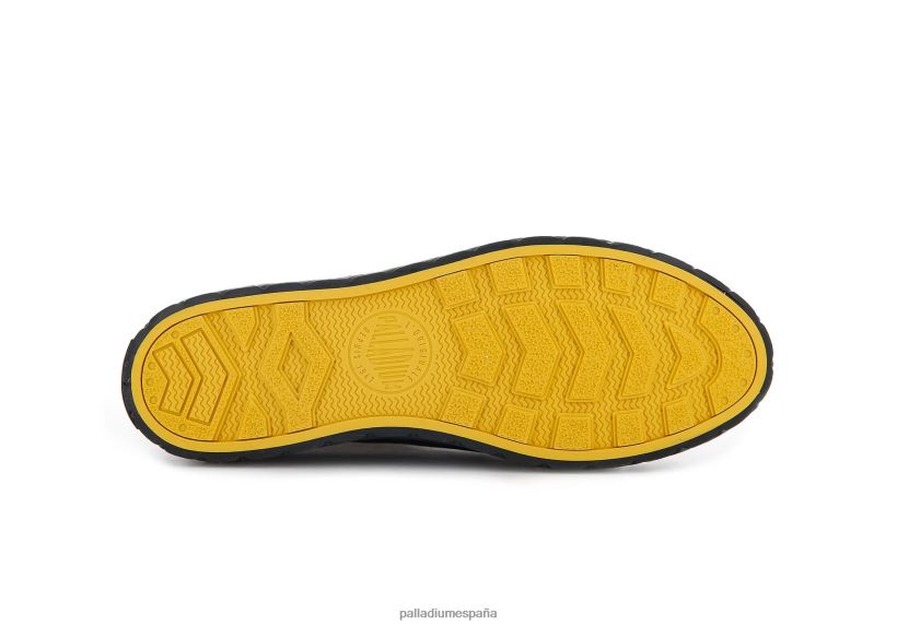 unisexo lienzo palla ace Palladium negro zapatos DF42XP183