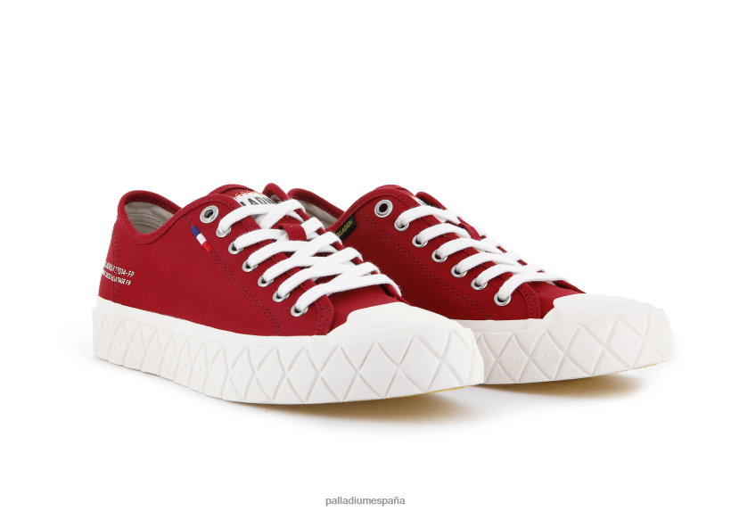 unisexo lienzo palla ace Palladium salsa roja zapatos DF42XP182