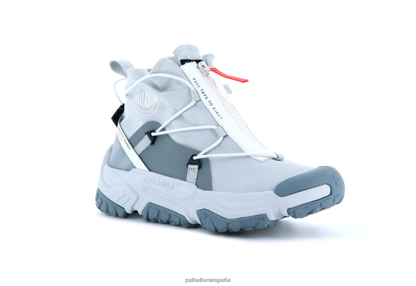 unisexo off-grid hi zip impermeable plus Palladium gris glaciar zapatos DF42XP181