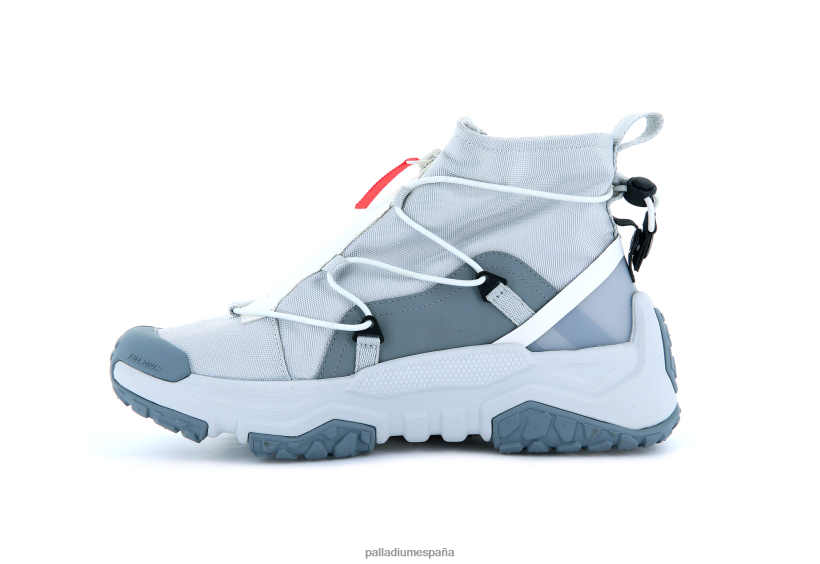 unisexo off-grid hi zip impermeable plus Palladium gris glaciar zapatos DF42XP181