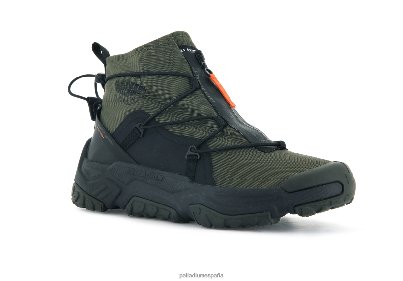 unisexo off-grid hi zip impermeable plus Palladium noche de oliva zapatos DF42XP179