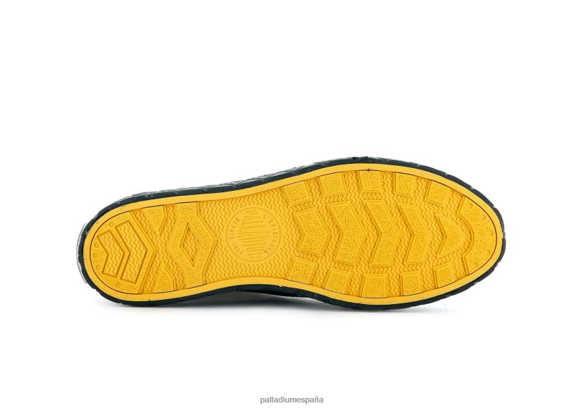 unisexo palla ace lienzo medio Palladium negro zapatos DF42XP150