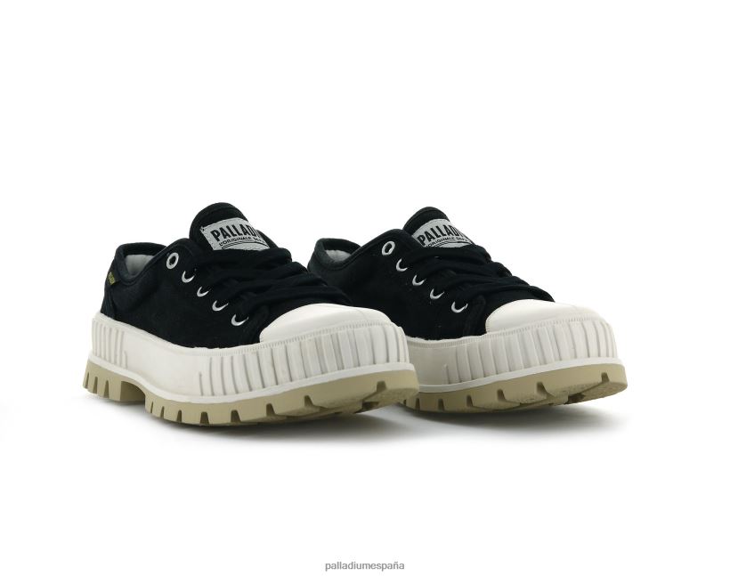 unisexo pallashock Palladium negro/goma zapatos DF42XP178