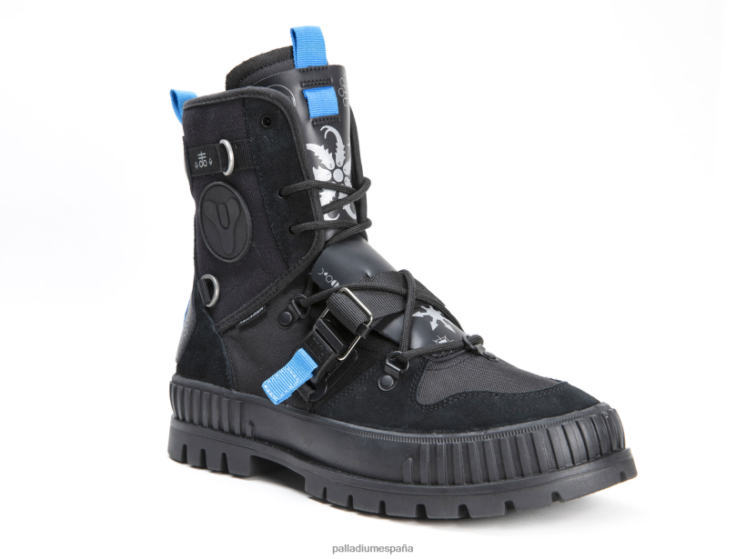 unisexo pallashock x destino Palladium negro botas DF42XP37