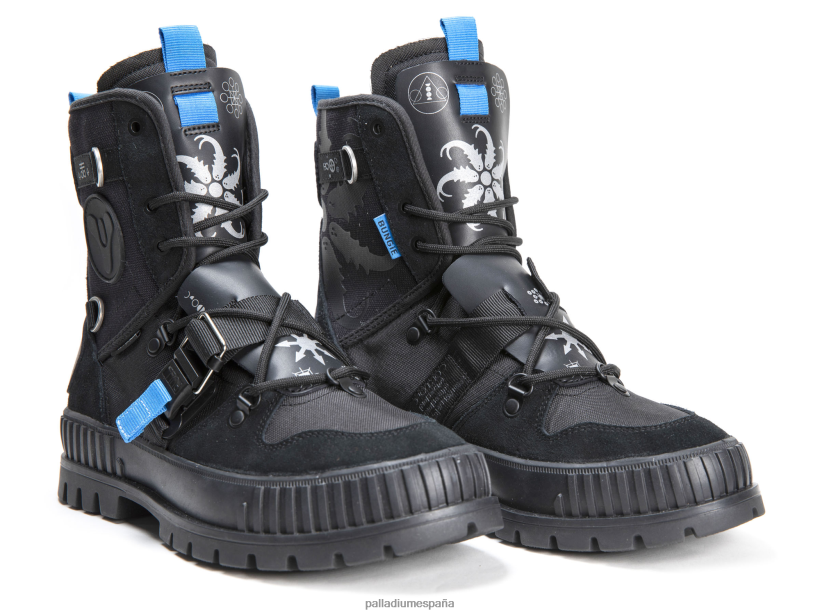 unisexo pallashock x destino Palladium negro botas DF42XP37