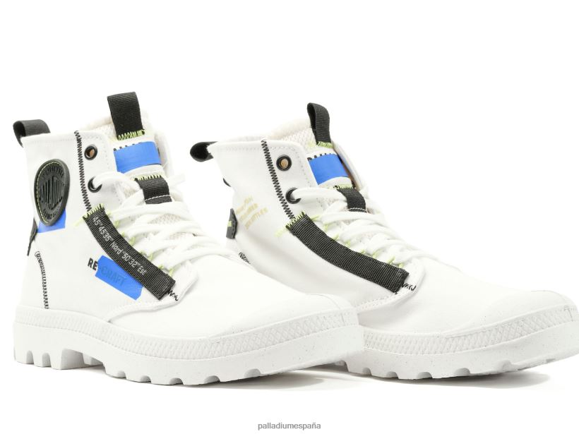 unisexo pampa hola re-artesanal Palladium estrella blanca/azul botas DF42XP3