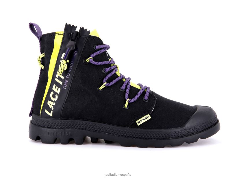 unisexo pampa lite encaje Palladium negro/lima salvaje botas DF42XP41
