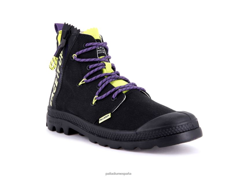 unisexo pampa lite encaje Palladium negro/lima salvaje botas DF42XP41