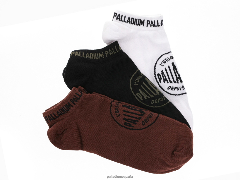 unisexo paquete de calcetines angulares Palladium negro/blanco/granate medias DF42XP338