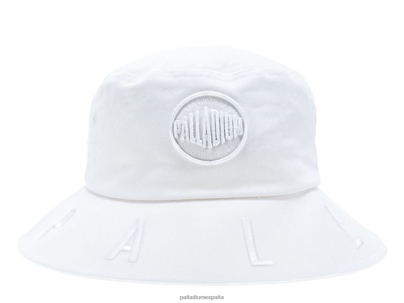 unisexo sombrero de pescador con logo Palladium blanco sombreros DF42XP332
