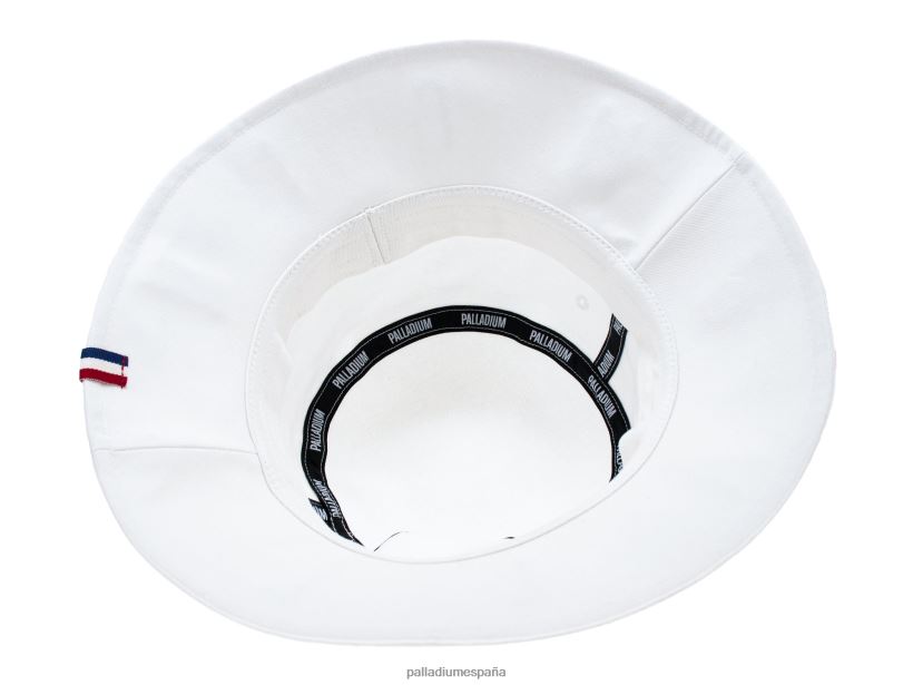 unisexo sombrero de pescador con logo Palladium blanco sombreros DF42XP332