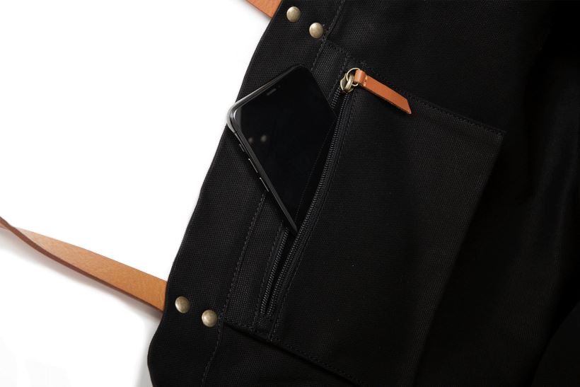 unisexo tote redondo con logo Palladium negro bolsas DF42XP327