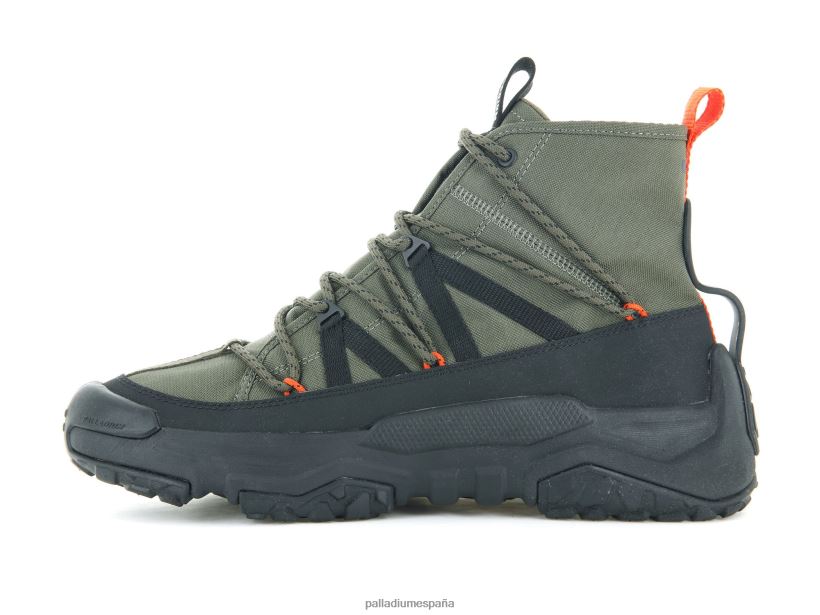 unisexo wpplus cruzado fuera de la red Palladium noche de oliva zapatos DF42XP137